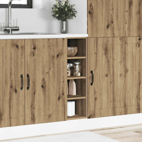 vidaXL Onderkast Riga 20x44,5x81,5 cm bewerkt hout artisanaal eikenkleur afbeelding3 - 1