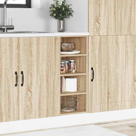 vidaXL Onderkast Riga 30x44,5x81,5 cm bewerkt hout sonoma eikenkleurig afbeelding3 - 1