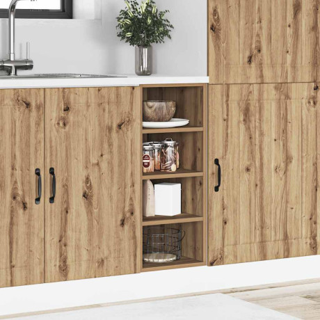 vidaXL Onderkast Riga 30x44,5x81,5 cm bewerkt hout artisanaal eikenkleur afbeelding3 - 1