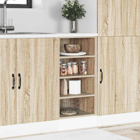 vidaXL Onderkast Riga 40x44,5x81,5 cm bewerkt hout sonoma eikenkleurig afbeelding3 - 1