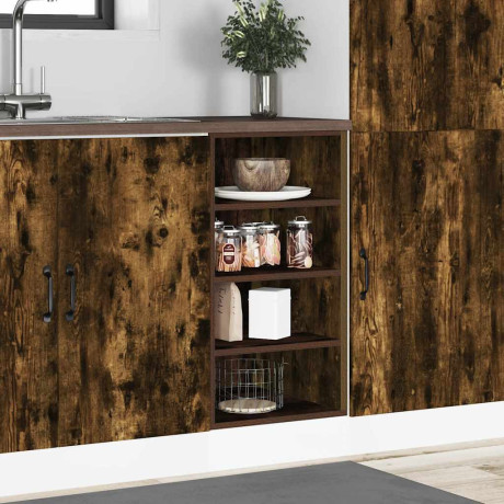 vidaXL Onderkast Riga 40x44,5x81,5 cm bewerkt hout gerookt eikenkleurig afbeelding3 - 1