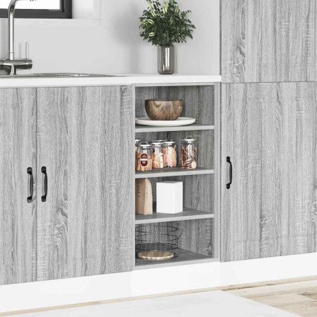 vidaXL Onderkast Riga 40x44,5x81,5 cm bewerkt hout grijs sonoma eikenkleur afbeelding3 - 1