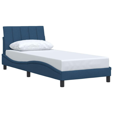 vidaXL Bedframe zonder matras "Hanko" 90x190 cm stof blauw afbeelding3 - 1
