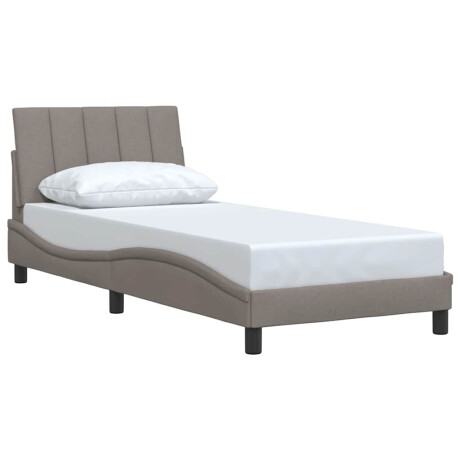 vidaXL Bedframe zonder matras "Hanko" 90x200 cm stof taupe afbeelding3 - 1