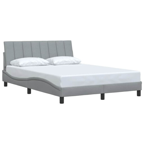 vidaXL Bedframe zonder matras "Hanko" 120x200 cm stof lichtgrijs afbeelding3 - 1