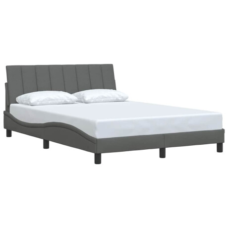 vidaXL Bedframe zonder matras "Hanko" 120x200 cm stof donkergrijs afbeelding3 - 1