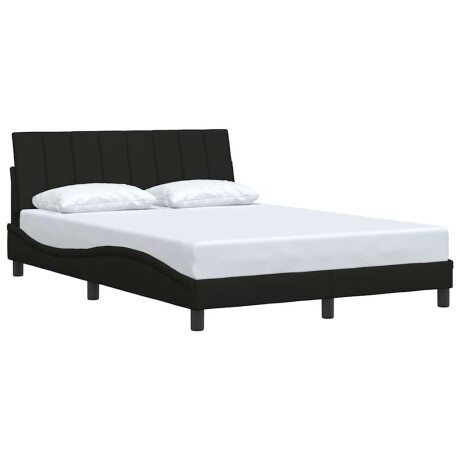 vidaXL Bedframe zonder matras "Hanko" stof zwart 140x190 cm afbeelding3 - 1