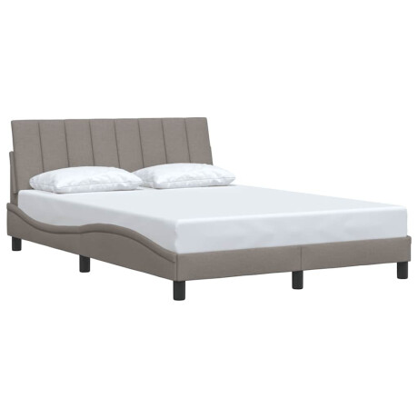 vidaXL Bedframe zonder matras "Hanko" stof taupe 140x200 cm afbeelding3 - 1