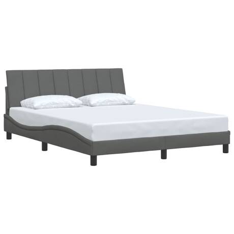 vidaXL Bedframe zonder matras "Hanko" stof donkergrijs 160x200 cm afbeelding3 - 1