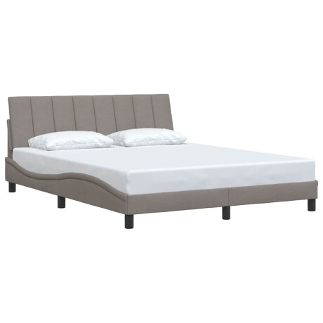 vidaXL Bedframe zonder matras "Hanko" stof taupe 160x200 cm afbeelding3 - 1