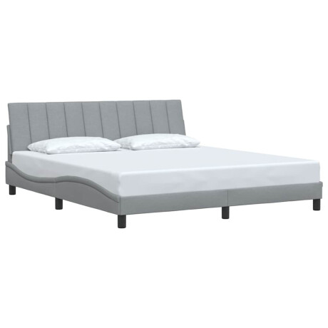 vidaXL Bedframe zonder matras "Hanko" stof lichtgrijs 180x200 cm afbeelding3 - 1