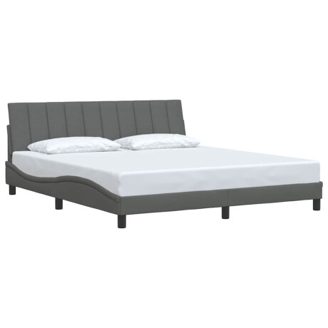 vidaXL Bedframe zonder matras "Hanko" stof donkergrijs 180x200 cm afbeelding3 - 1