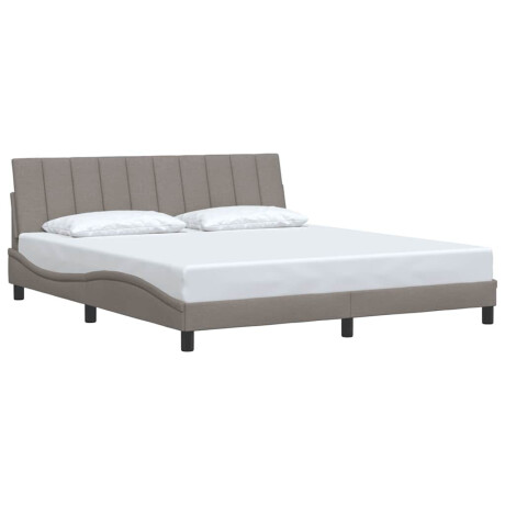 vidaXL Bedframe zonder matras "Hanko" stof taupe 180x200 cm afbeelding3 - 1