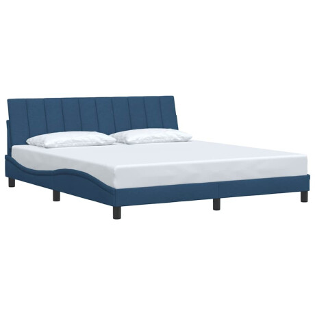 vidaXL Bedframe zonder matras "Hanko" stof blauw 180x200 cm afbeelding3 - 1