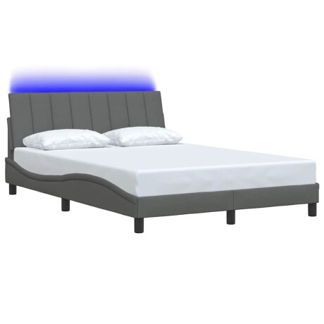 vidaXL Bedframe zonder matras "Hanko" 120x200 cm stof donkergrijs afbeelding3 - 1