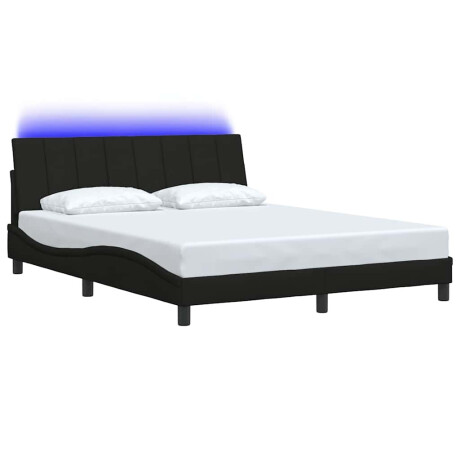 vidaXL Bedframe zonder matras "Hanko" stof zwart 160x200 cm afbeelding3 - 1