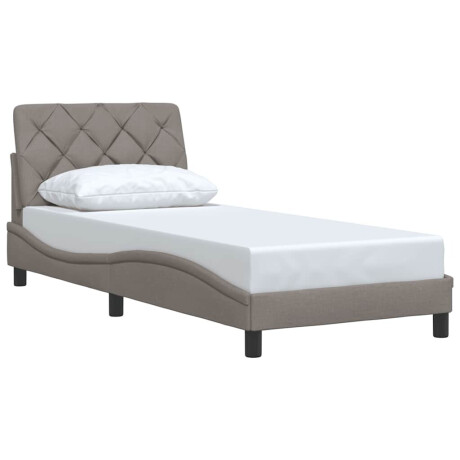 vidaXL Bedframe zonder matras 90x200 cm stof taupe afbeelding3 - 1
