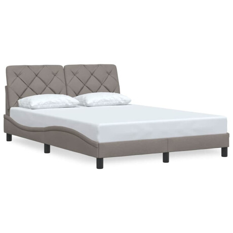 vidaXL Bedframe zonder matras 120x200 cm stof taupe afbeelding3 - 1
