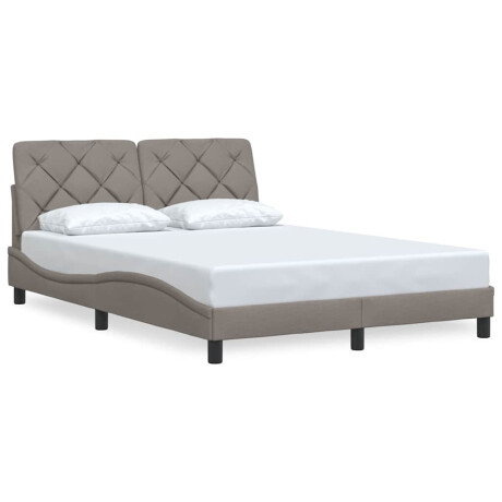 vidaXL Bedframe zonder matras stof taupe 140x200 cm afbeelding3 - 1