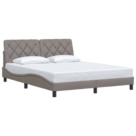 vidaXL Bedframe zonder matras stof taupe 160x200 cm afbeelding3 - 1