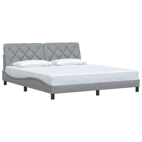 vidaXL Bedframe zonder matras stof lichtgrijs 180x200 cm afbeelding3 - 1
