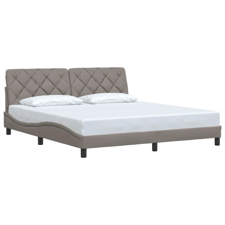 vidaXL Bedframe zonder matras stof taupe 180x200 cm afbeelding3 - 1