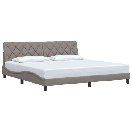 vidaXL Bedframe zonder matras stof taupe 200x200 cm afbeelding3 - 1