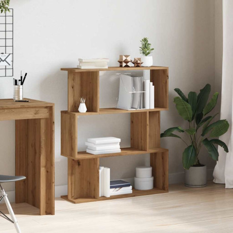 vidaXL Boekenkast 80x24x96 cm bewerkt hout artisanaal eikenkleur afbeelding3 - 1