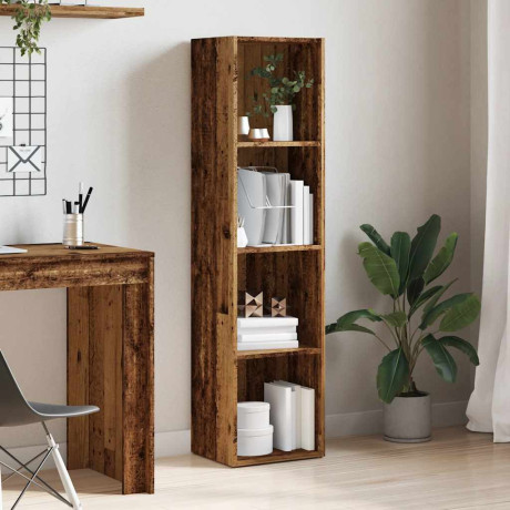 vidaXL Boekenkast oud houten 36x30x143 cm bewerkt hout afbeelding3 - 1