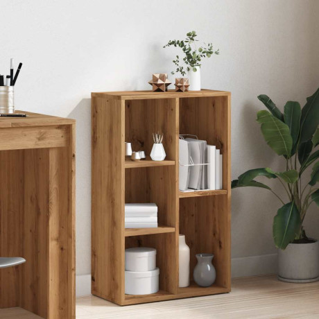 vidaXL Boekenkast 50x25x80 cm bewerkt hout artisanaal eikenkleur afbeelding3 - 1
