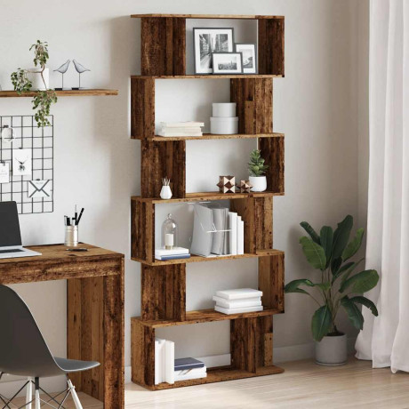 vidaXL Boekenkast 80x24x192 cm bewerkt hout oud houtkleurig afbeelding3 - 1