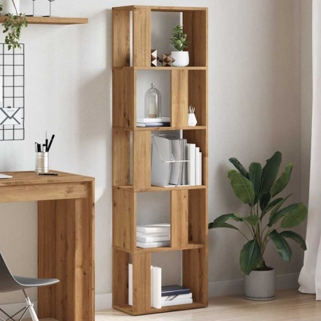 vidaXL Boekenkast 45x24x159 cm bewerkt hout artisanaal eikenkleur afbeelding3 - 1