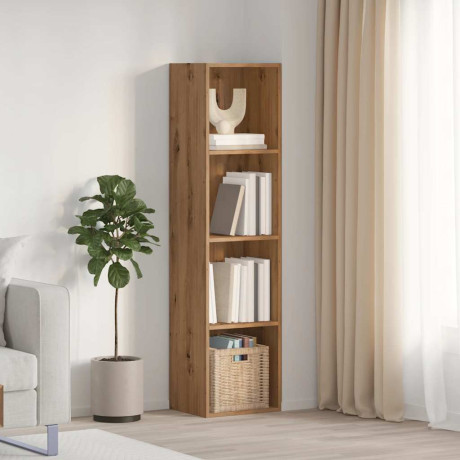 vidaXL Boekenkast/tv-meubel 36x30x143cm bewerkt hout artisanaal eiken afbeelding3 - 1