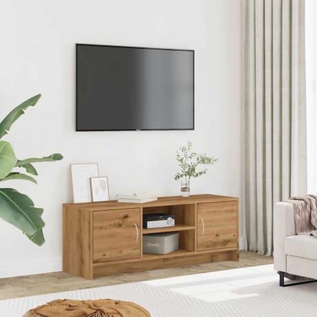 vidaXL Tv-meubel 102x30x37,5 cm bewerkt hout artisanaal eikenkleur afbeelding3 - 1