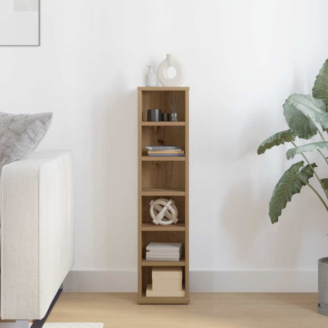 vidaXL Cd-kast 21x20x88 cm bewerkt hout artisanaal eikenkleurig afbeelding3 - 1