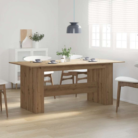 vidaXL Eettafel 180x90x76 cm bewerkt hout artisanaal eikenkleur afbeelding3 - 1