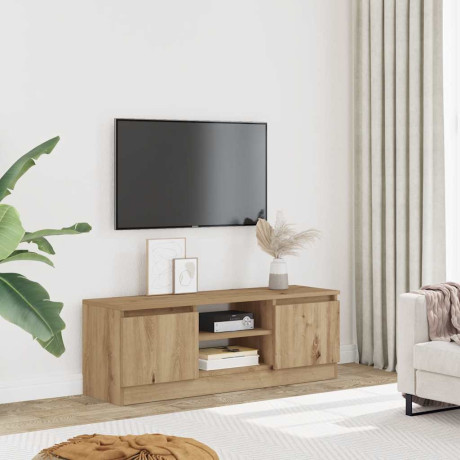 vidaXL Tv-meubel 102x30x36 cm bewerkt hout artisanaal eikenkleur afbeelding3 - 1