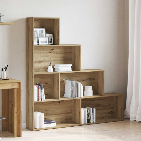 vidaXL Boekenkast 157x24x160 cm bewerkt hout artisanaal eikenkleur afbeelding3 - 1