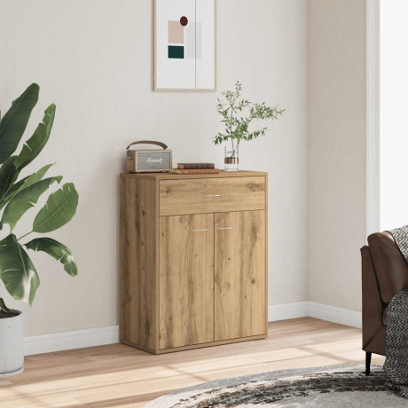 vidaXL Dressoir 60x30x75 cm bewerkt hout artisanaal eikenkleurig afbeelding3 - 1