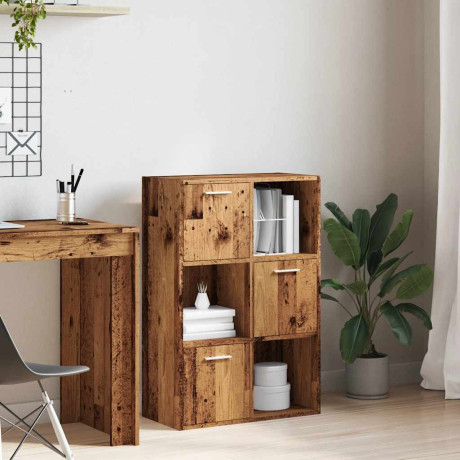 vidaXL Boekenkast 60,5x30x90 cm bewerkt hout oud houtkleurig afbeelding3 - 1