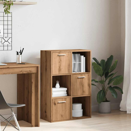 vidaXL Boekenrek 60,5x30x90 cm bewerkt hout artisanaal eikenkleurig afbeelding3 - 1