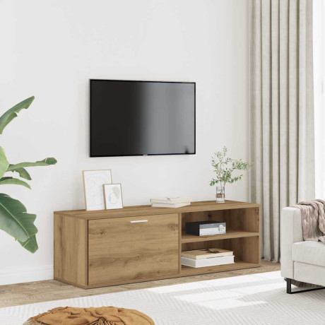 vidaXL Tv-meubel 120x34x37 cm bewerkt hout artisanaal eikenkleur afbeelding3 - 1