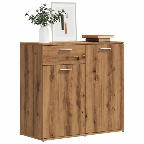 vidaXL Dressoir 80x36x75 cm bewerkt hout artisanaal eikenkleur afbeelding3 - 1
