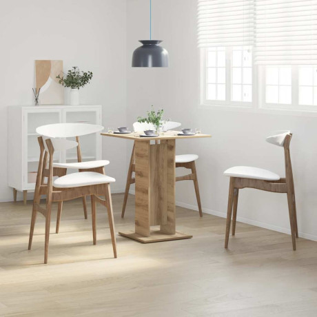 vidaXL Bistrotafel 60x60x75 cm spaanplaat artisanaal eikenkleurig afbeelding3 - 1