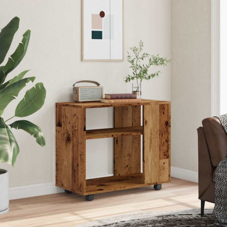 vidaXL Bijzettafel 70x35x55 cm bewerkt hout oud houtkleurig afbeelding3 - 1