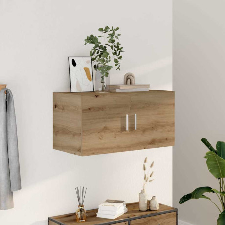 vidaXL Wandkast 80x39x40 cm bewerkt hout artisanaal eikenkleurig afbeelding3 - 1