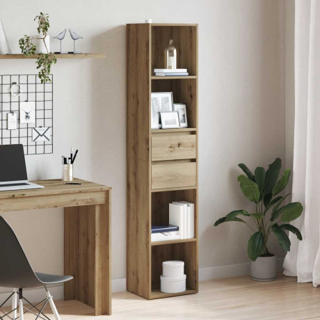 vidaXL Boekenkast 36x30x171 cm bewerkt hout artisanaal eikenkleur afbeelding3 - 1