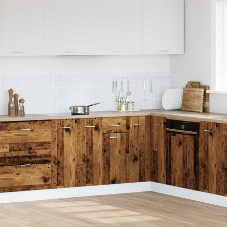 vidaXL Onderkast met lade Lyon 40x46x81,5 cm bewerkt hout oud houtkleurig afbeelding3 - 1