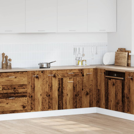 vidaXL Onderkast met lade Lyon 50x46x81,5 cm bewerkt hout oud houtkleurig afbeelding3 - 1