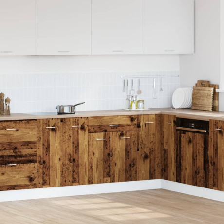 vidaXL Onderkast met lade Lyon 60x46x81,5 cm bewerkt hout oud houtkleurig afbeelding3 - 1